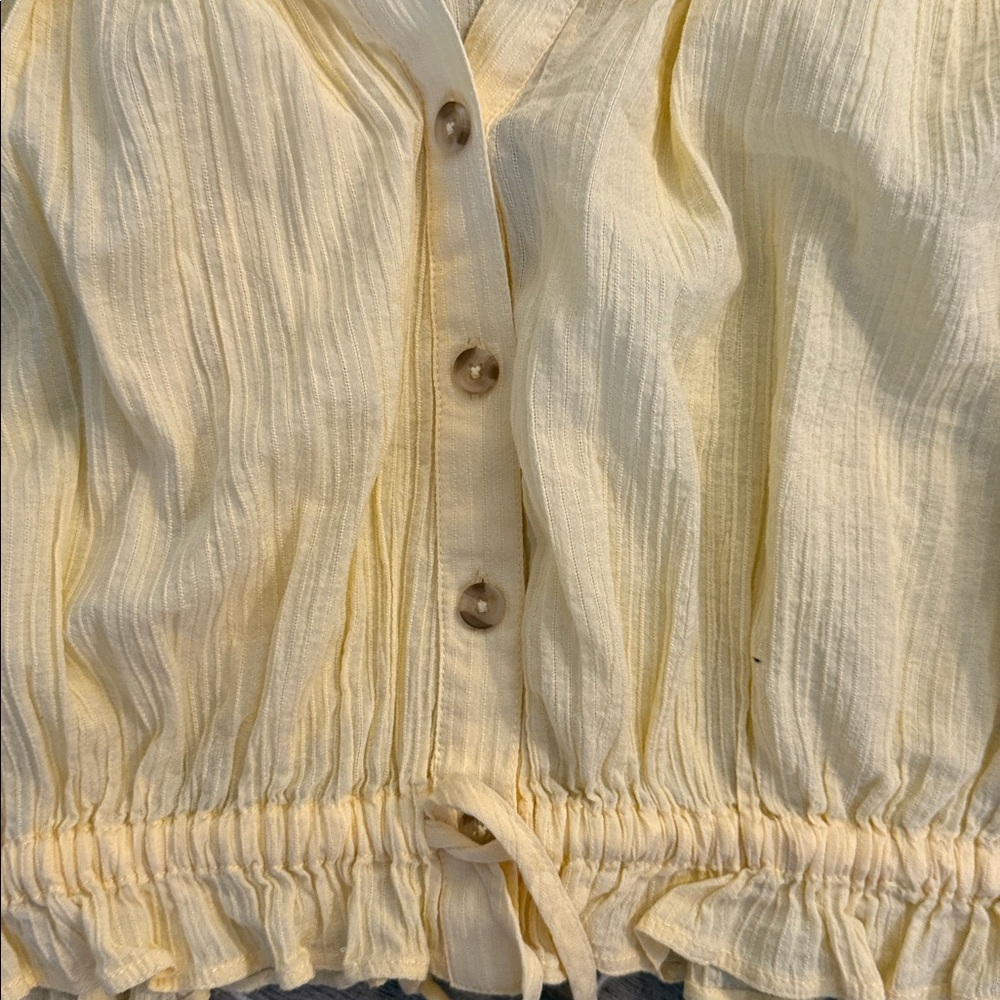 Echo Cream Button-Up Blouse NWT - image 3